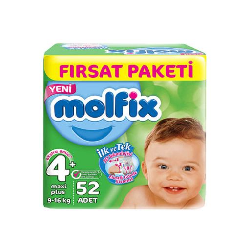 MOLFİX Ç.BEZİ FIRSAT NO:4+ MAXİ PLUS 9-16 KG 52'Lİ. ürün görseli