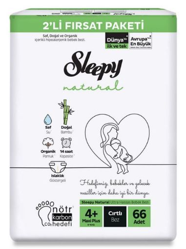 SLEEPY NATURAL 2Lİ FIRSAT PAKET MAXI+ PLUS  66 LI. ürün görseli