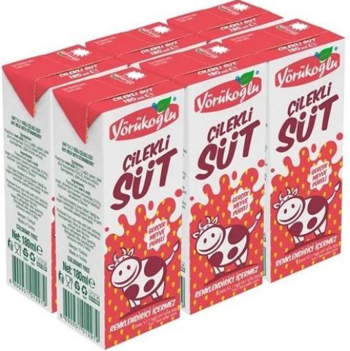 YÖRÜKOĞLU SÜT ÇİLEKLİ 6X180 ML. ürün görseli