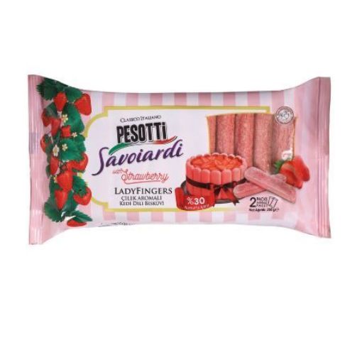 PESOTTİ ÇİLEK KEDİ DİLİ BİSKÜVİ 200 GR. ürün görseli
