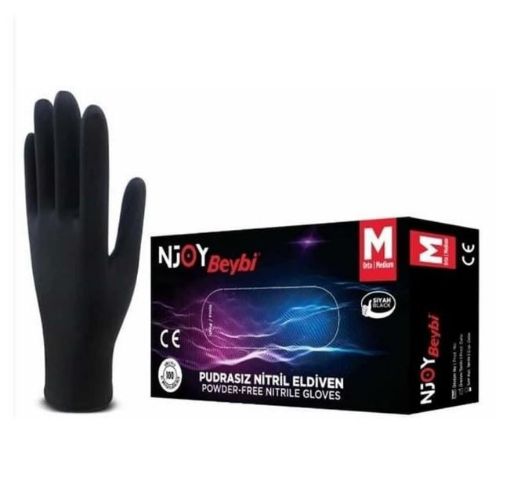 BEYBİ NİTRİL MUAYE. ELD. SİYAH L BOY 100'LÜ. ürün görseli