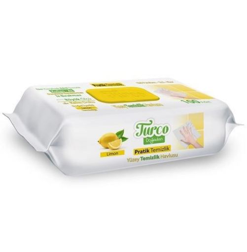 BABY TURCO YÜ. TEMİZ. HAVLUSU 100'LÜ LİMON. ürün görseli